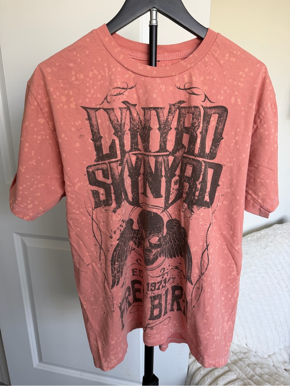 Lynyrd Skynyrd Coral Graphic Short Sleeve Acid Wash Band Tee